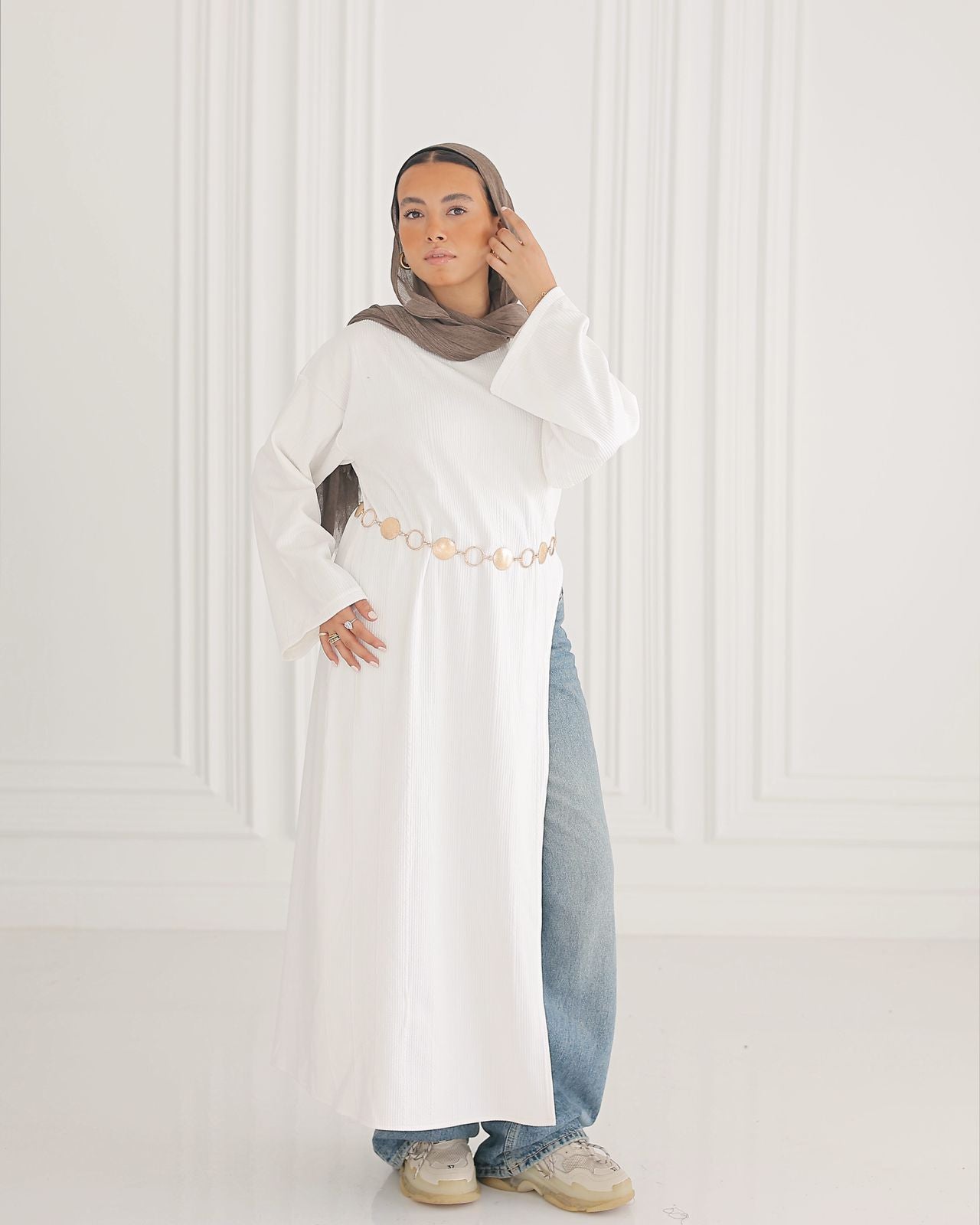 winter V blouse image